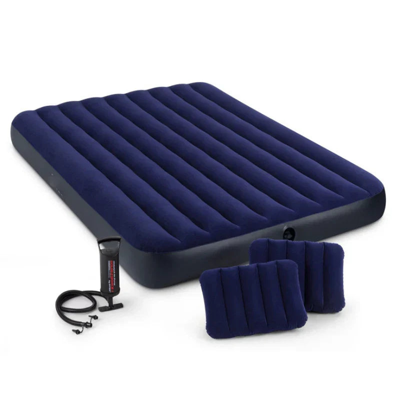 Matelas Gonflable 2 places 2 oreillets pompe electrique+ pompe manuel)