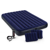 Matelas Gonflable 2 places 2 oreillets pompe electrique+ pompe manuel)