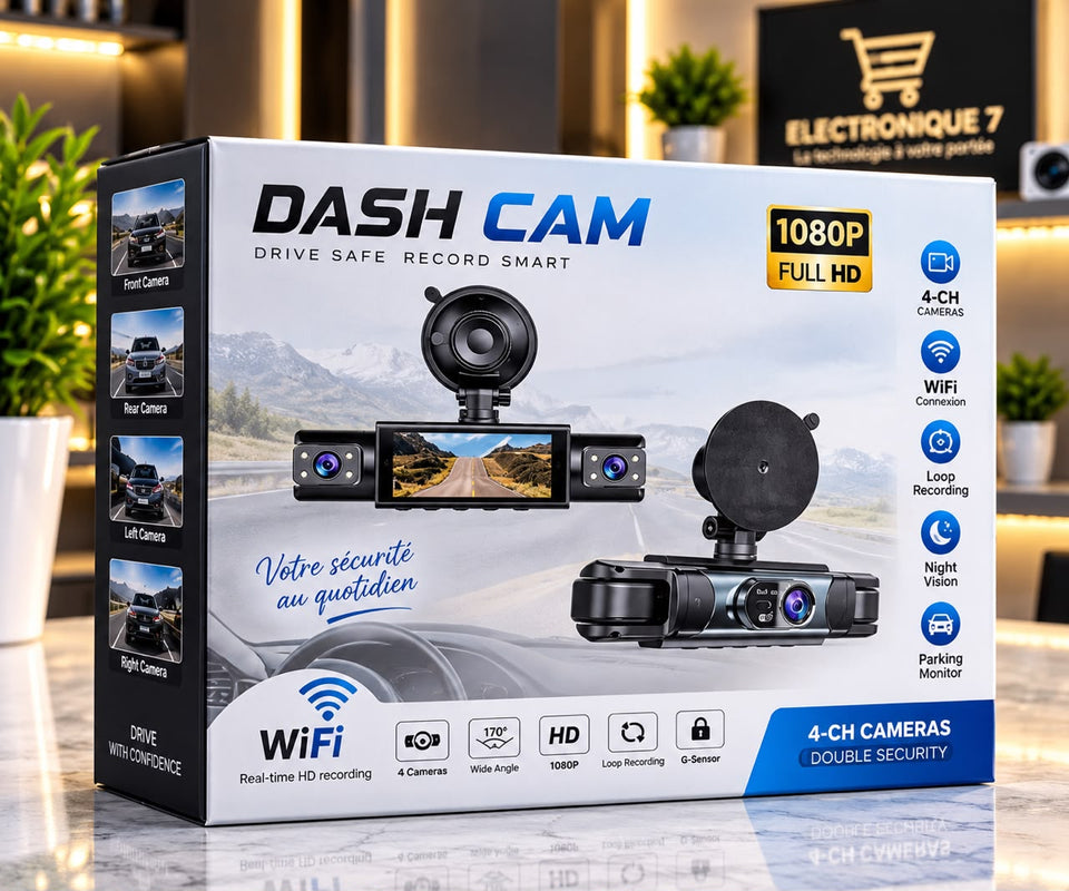 Dashcam Premium 4-en-1