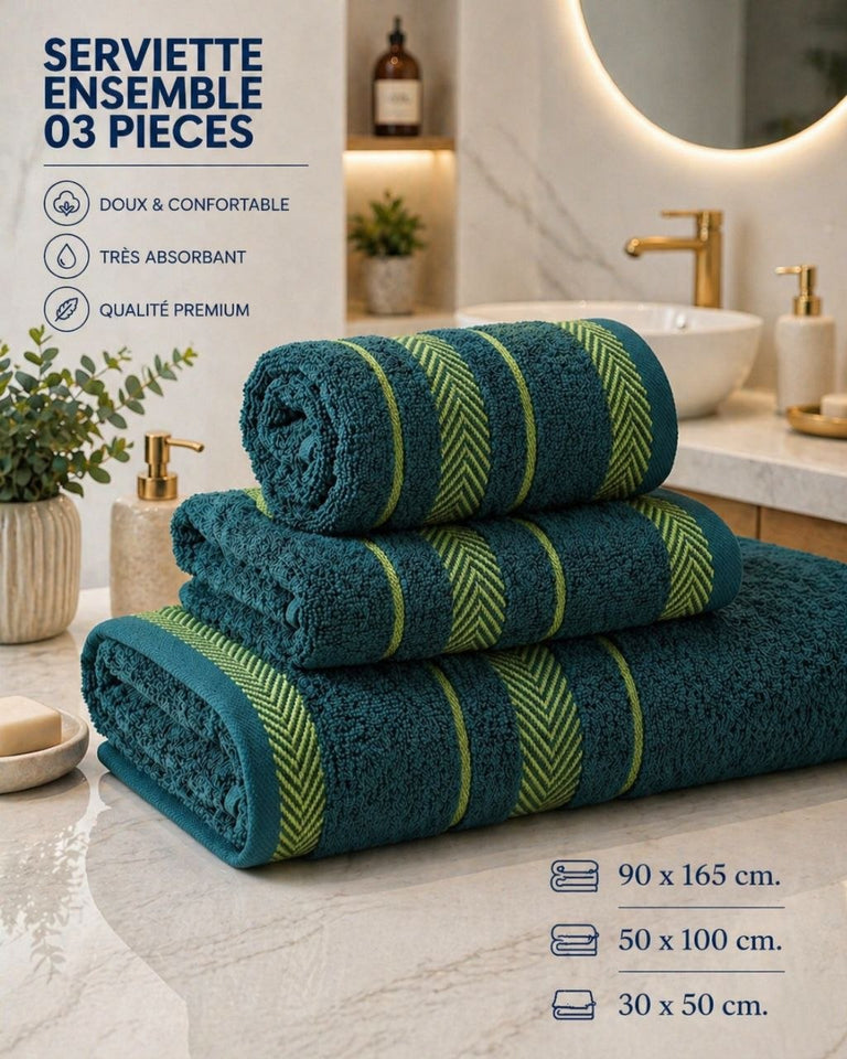 Ensemble serviette 3pieces