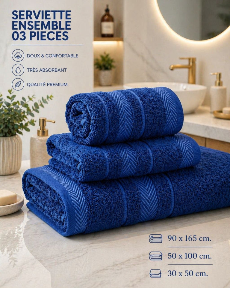 Ensemble serviette 3pieces