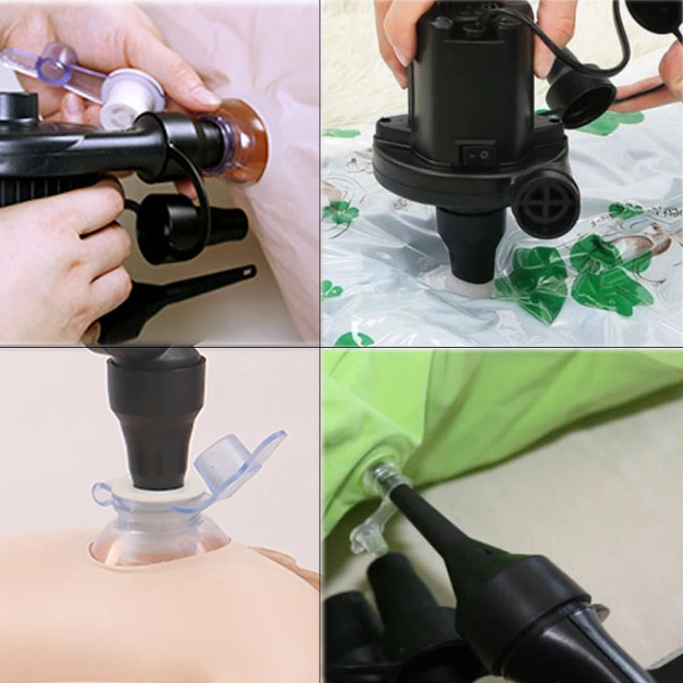 Matelas Gonflable 2 places 2 oreillets pompe electrique+ pompe manuel)